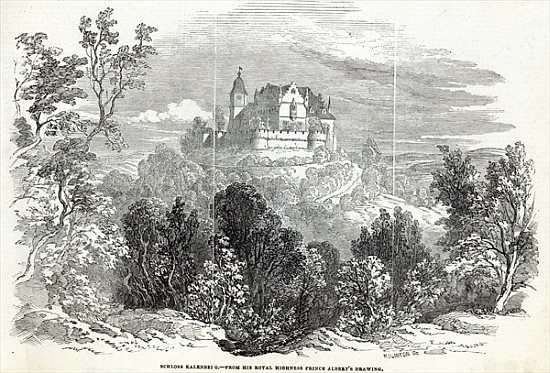 Schloss Kalenberg; engraved by W.J. Linton, from ''The Illustrated London News'', 16th August 1845 od Saxe-Coburg