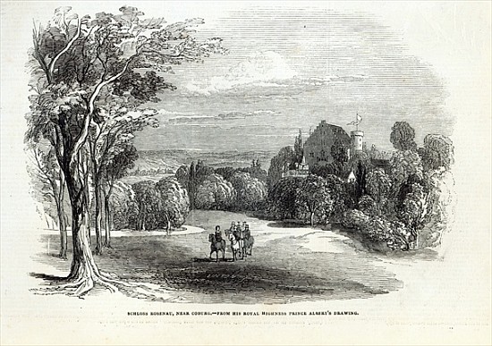 Schloss Rosenau, near Coburg, from ''The Illustrated London News'', 30th August 1845 od Saxe-Coburg