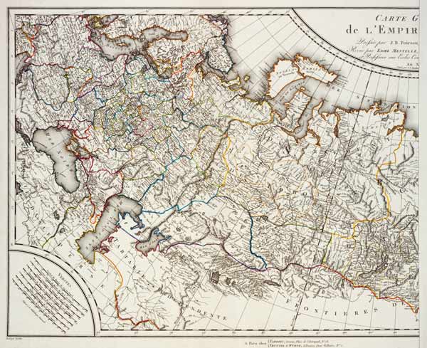 Map of Russia , Tardieu 1812 od Tardieu