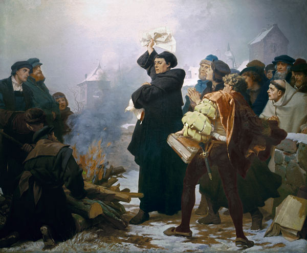 Luther burns Papal Bull , Thumann od Thumann
