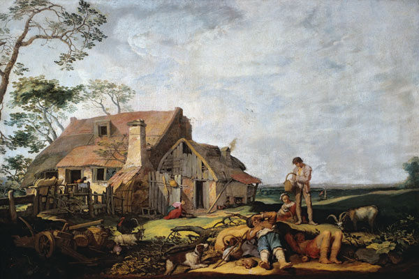 Landscape with Peasants Resting, Tobias and the Angel od Abraham Bloemaert