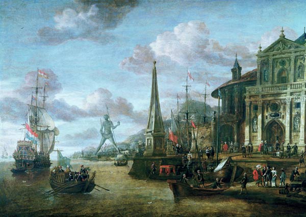 The Port of Rhodes od Abraham J. Storck