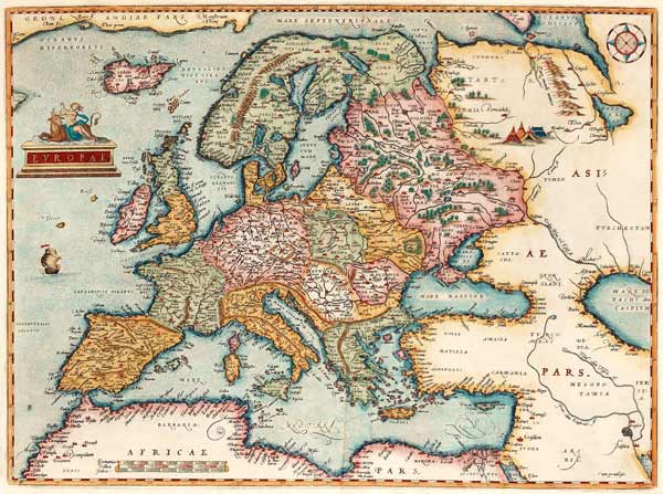 Europae (From: Theatrum Orbis Terrarum) od Abraham Ortelius