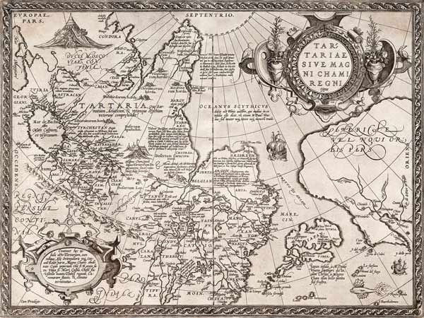 Map of Russia (From: Theatrum Orbis Terrarum) od Abraham Ortelius