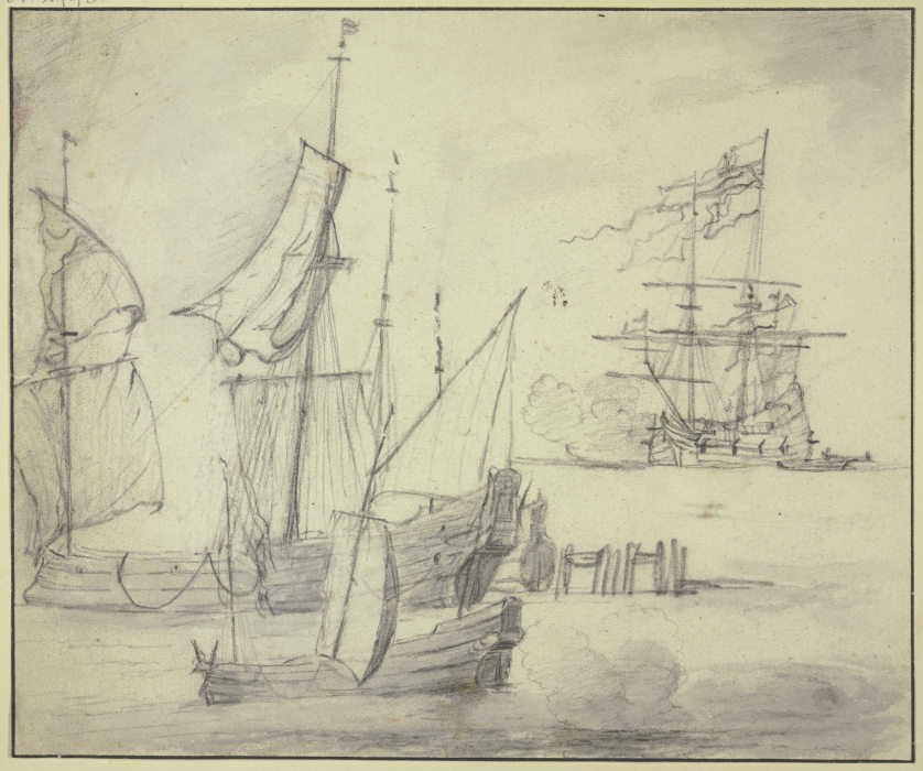 Study sheet: Ships od Abraham Storck d. Ä.