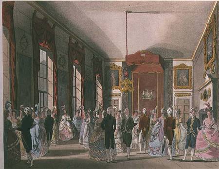 Drawing Room, St. James's, from Ackermann's 'Microcosm of London' od A.C. Rowlandson
