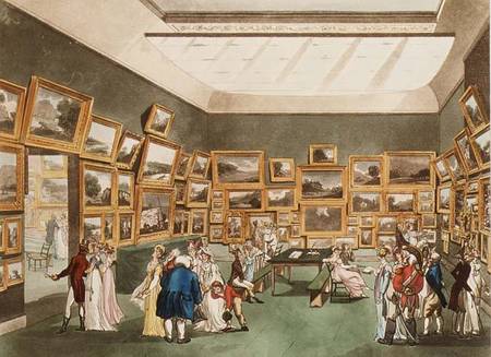 Old Bond Street: Exhibition of Watercolour Drawings from Ackermann's 'Microcosm of London' od A.C. Rowlandson
