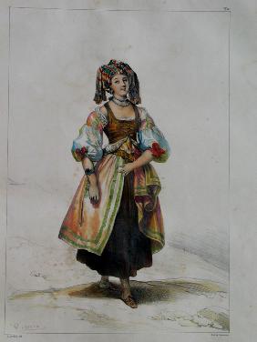 Woman in Russian dress