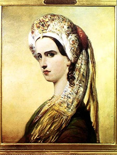 Portrait of Rachel (1821-58) od Achille Deveria