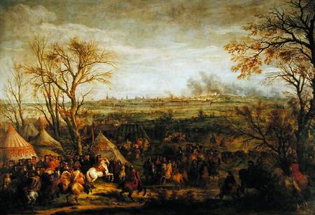 The Taking of Cambrai in 1677 by Louis XIV (1638-1715) od Adam Frans van der Meulen