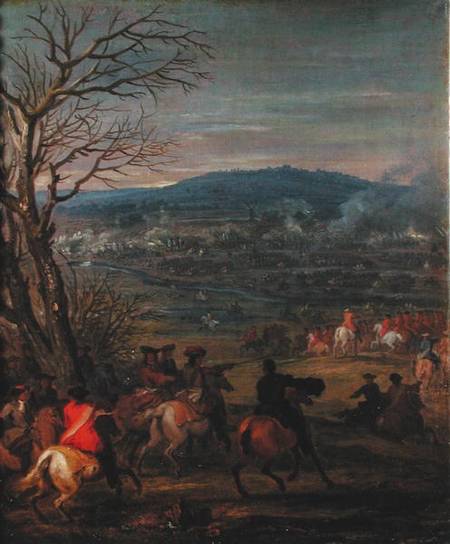 Louis XIV (1638-1715) in Battle near Mount Cassel, 11th April 1677 od Adam Frans van der Meulen