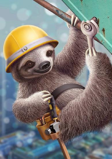 SLOTH CONSTRUCTION WORKER