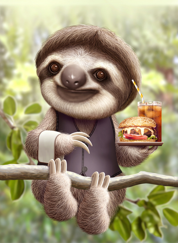 SLOTH ONTREE DELIVERY od Adam Lawless