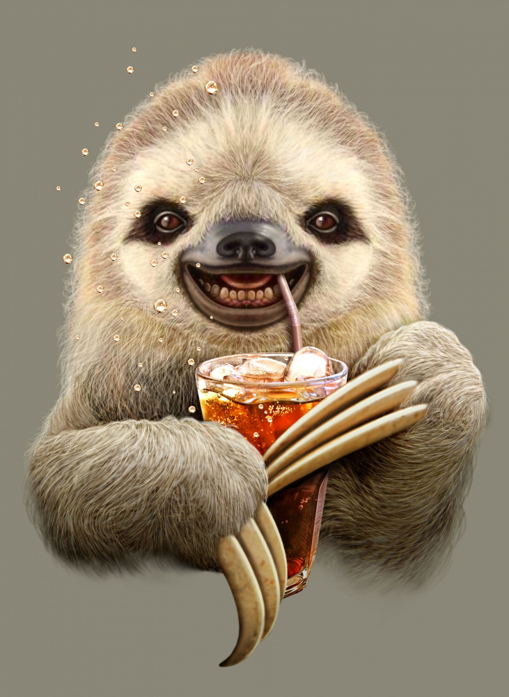 sloth and soft drink od Adam Lawless
