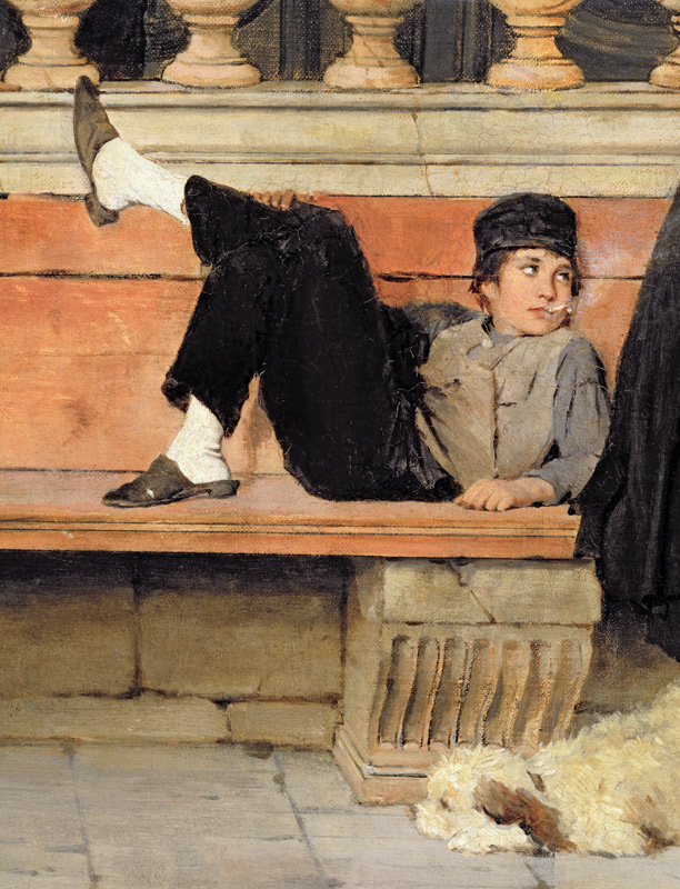 St. Mark's, Venice, detail of a boy smoking od Adolf Echtler
