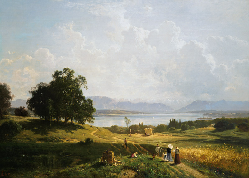 The Starnberger lake from Pöcking. od Adolf Heinrich Lier