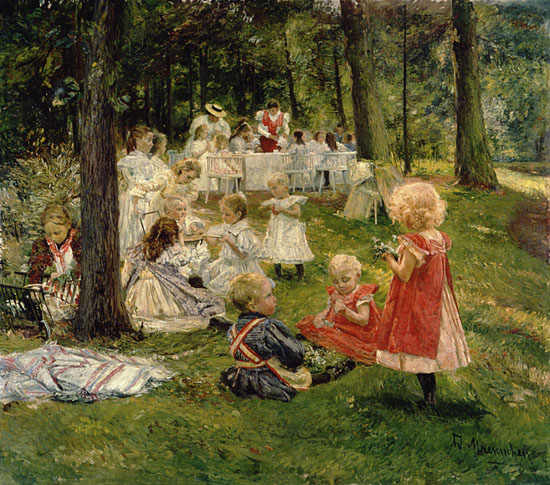 Children's birthday party od Adolf Maennchen