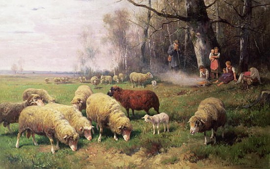 The Shepherd''s Family od Adolf Ernst Meissner