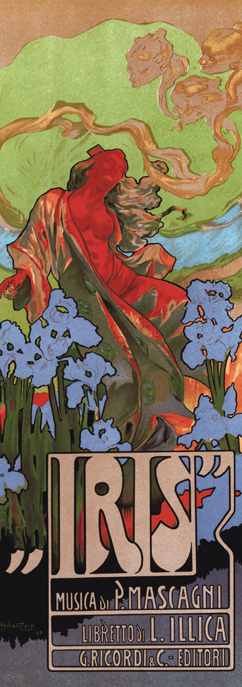 Poster for the Opera Iris by Pietro Mascagni od Adolfo Hohenstein