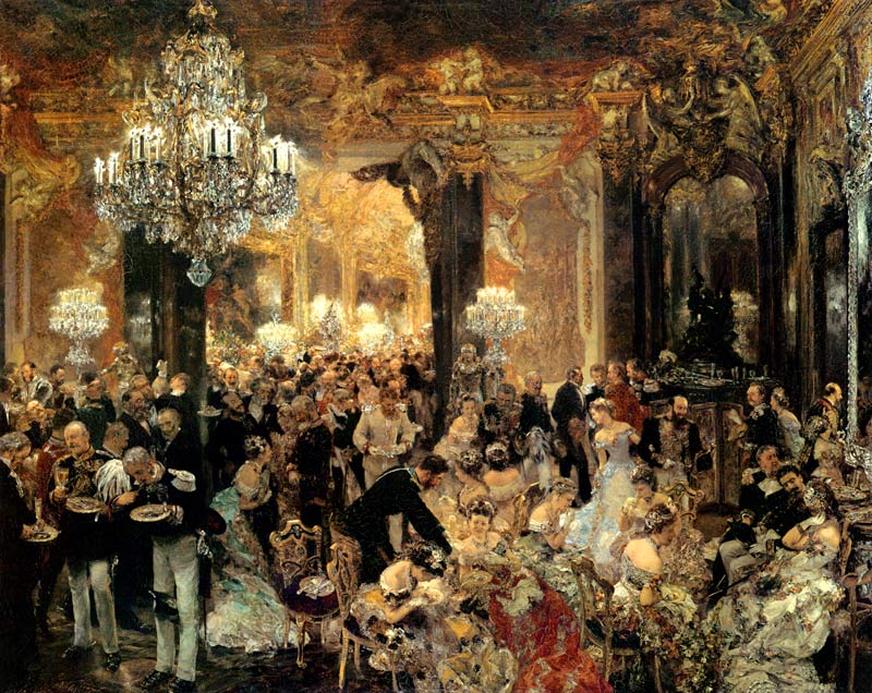 Ball dinner od Adolph Friedrich Erdmann von Menzel