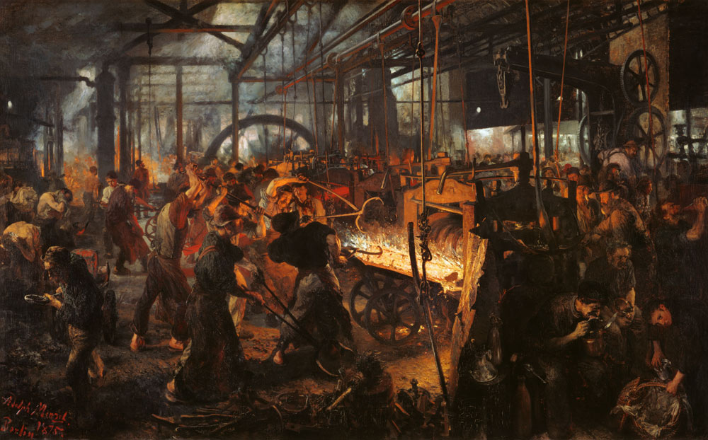 Iron mill od Adolph Friedrich Erdmann von Menzel