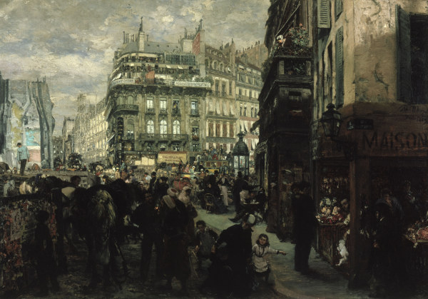 A.v.Menzel / Weekday in Paris / 1869. od Adolph Friedrich Erdmann von Menzel