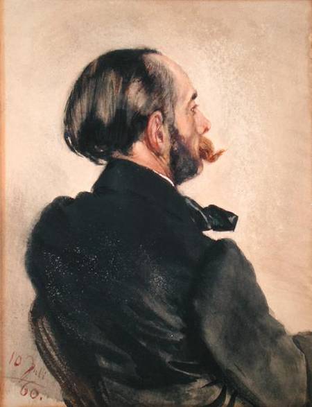 Richard, the Brother of the Artist od Adolph Friedrich Erdmann von Menzel