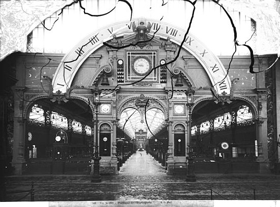 Portico of the Horology Pavilion at the Universal Exhibition, Paris od Adolphe Giraudon