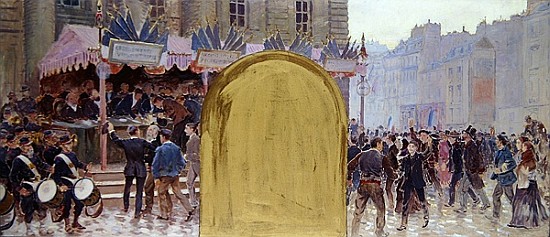 Enrolment of the volunteers, Place du Pantheon od Adolphe Gustave Binet