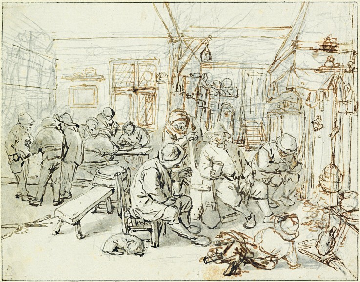 Company of Peasants in a Tavern od Adriaen Jansz van Ostade