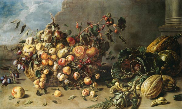 Vegetables and fruit still life od Adriaen van Utrecht