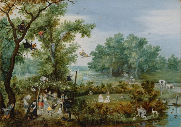 A Merry Company in an Arbor od Adriaen Pietersz. van de Venne