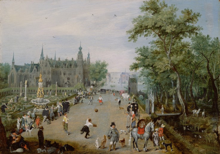 Jeu de Paume Before a Country Palace od Adriaen Pietersz. van de Venne