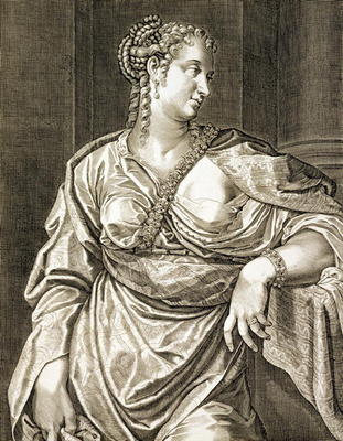 Agrippina wife of Tiberius (engraving) od Aegidius Sadeler or Saedeler
