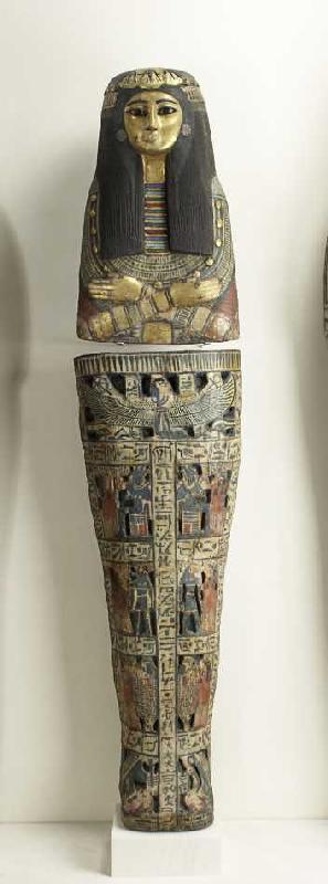 Mumiendecke der Amunpriesterin Takait. 13. Jahrhundert v.Chr. od Ägyptisch