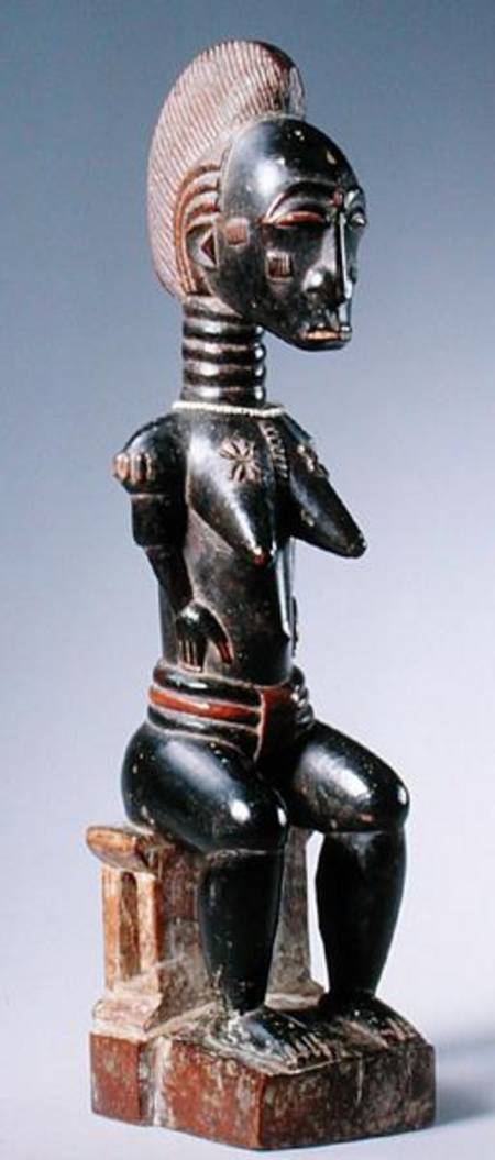 Baule Seated Female Figure od African
