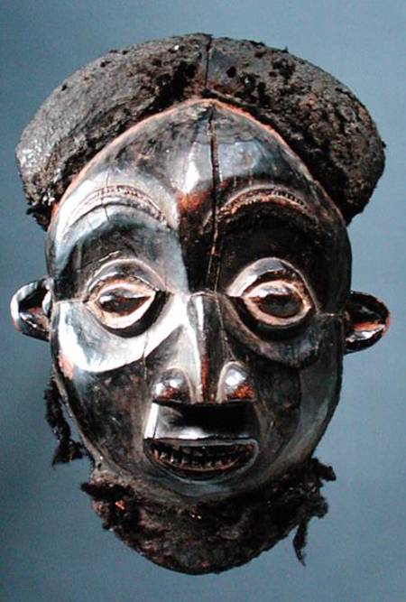 Mask from Cameroon Grasslands (wood & human hair) od African