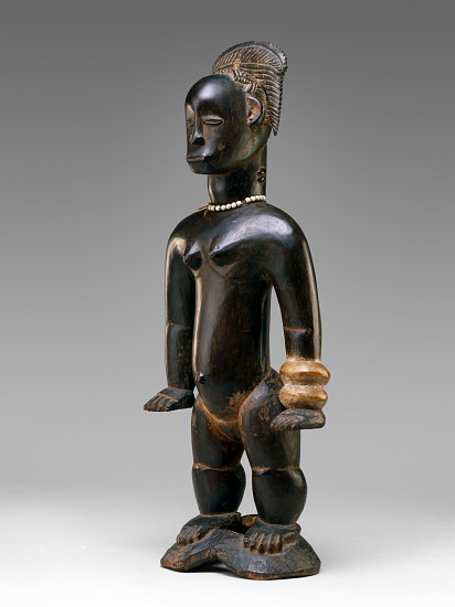 Standing female figure, Guro, Ivory Coast, 19th-20th century od African School