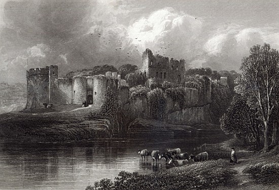 Chepstow Castle; engraved by R. Hinshelwood, printed Cassell & Company LtdWimperis od (after) Edmund Morison