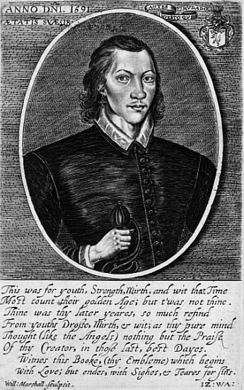 Portrait of John Donne, dated 1591, frontispiece to ''The Poems of John Donne'', published 1942 od (after) English School