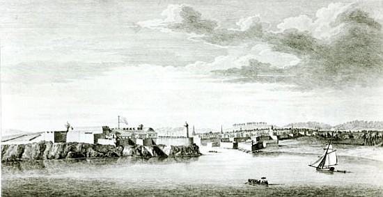A Prospect of the Moro Castle and City of Havana from the sea; engraved by Pierre Charles Canot from od (after) English School