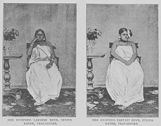 Two Ranis of Travancore od (after) Indian photographer