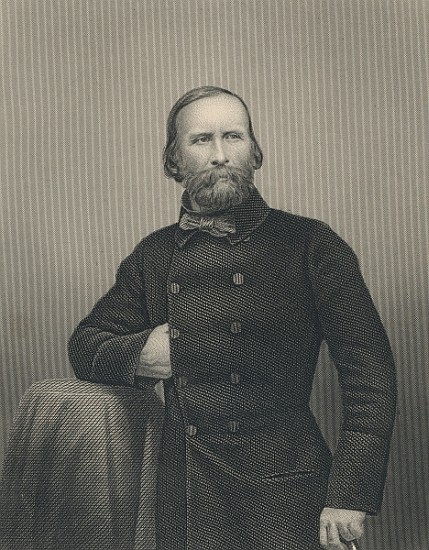 Giuseppe Garibaldi; engraved by D.J Pound od (after) Italian Photographer