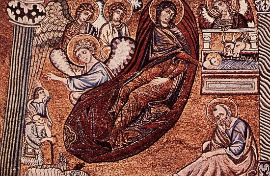 Reproduction of the mosaic of the Nativity in the Baptistery, Florence od (after) Italian School