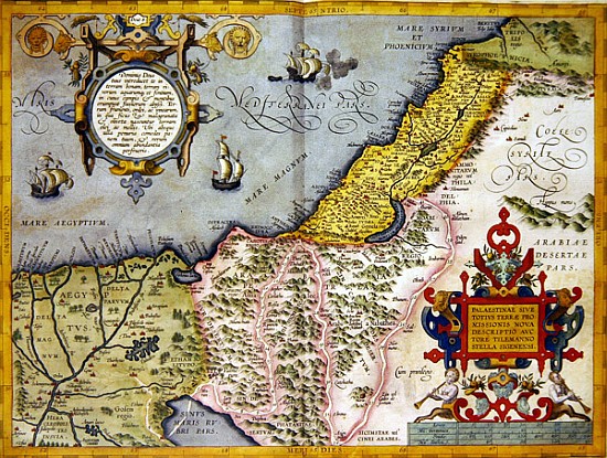 Palestine and the Promised Land, from the ''Theatrum Orbis Terrarum'' od (after) Abraham Ortelius