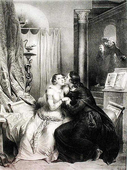 Heloise and Abelard od (after) Achille Deveria
