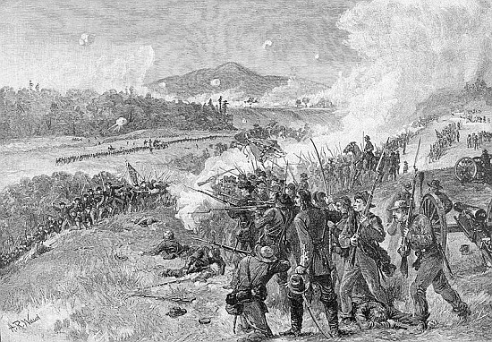 The Battle of Resaca, Georgia, May 14th 1864, illustration from ''Battles and Leaders of the Civil W od (after) Alfred R. Waud