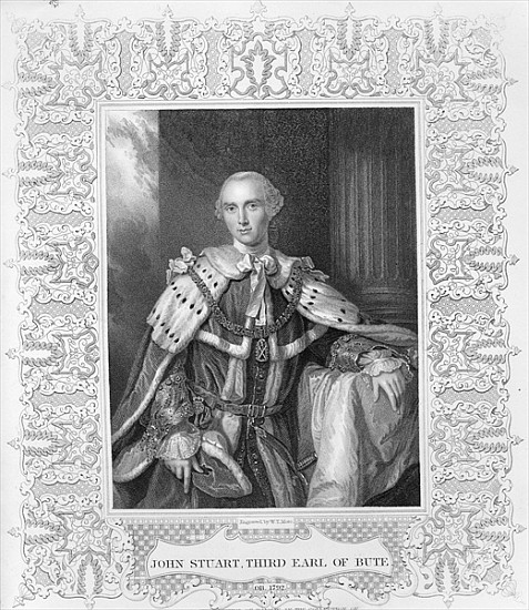 John Stuart, Third Earl of Bute; engraved by W.T. Mote od (after) Allan Ramsay