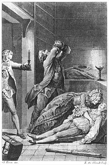 Jean Calas (1698-1762) discovering his dead sonby Emmanuel Jean Nepomucene de Ghendt (1738-1815) od (after) Charles Joseph Dominique Eisen