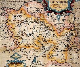 Map of Denbigh and Flint, from ''Britannia'' by William Camden